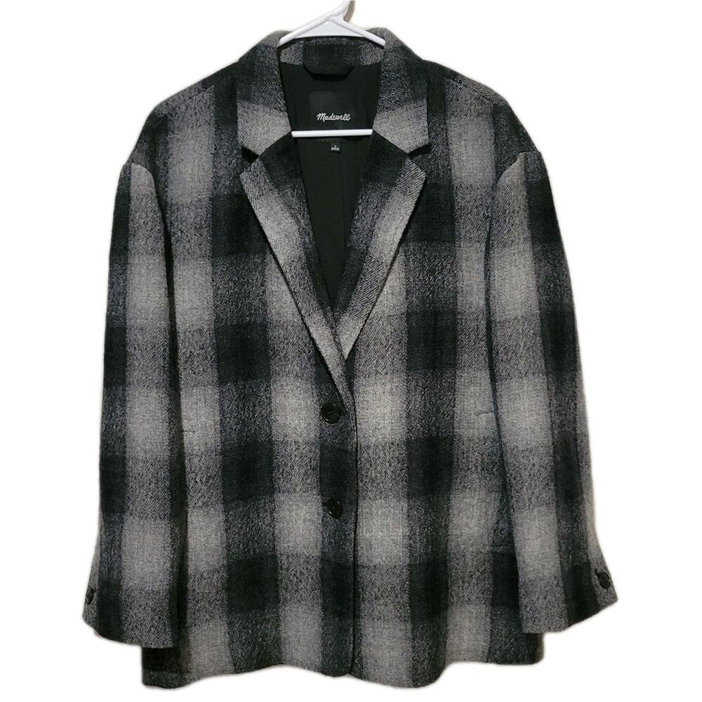 The Oversized Dorset Blazer in Buffalo Check Boiled Wool